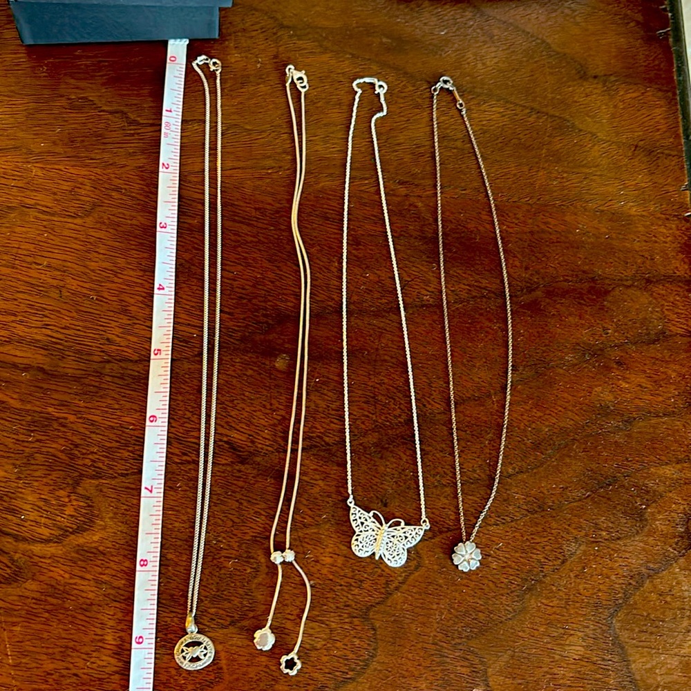 Sterling silver necklaces. All preworn in very good condition. 5 necklaces total